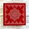 4x4 Inch Wooden Puja Chowki Handcrafted Floral Printed Traditional Chaurang Chowki for God Idols Kalash - Festive Decor for Pooja Home Temple Mandir - Diwali Housewarming Gift